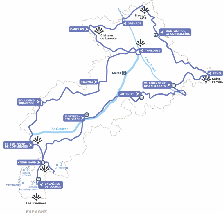 Consultez la carte du tour